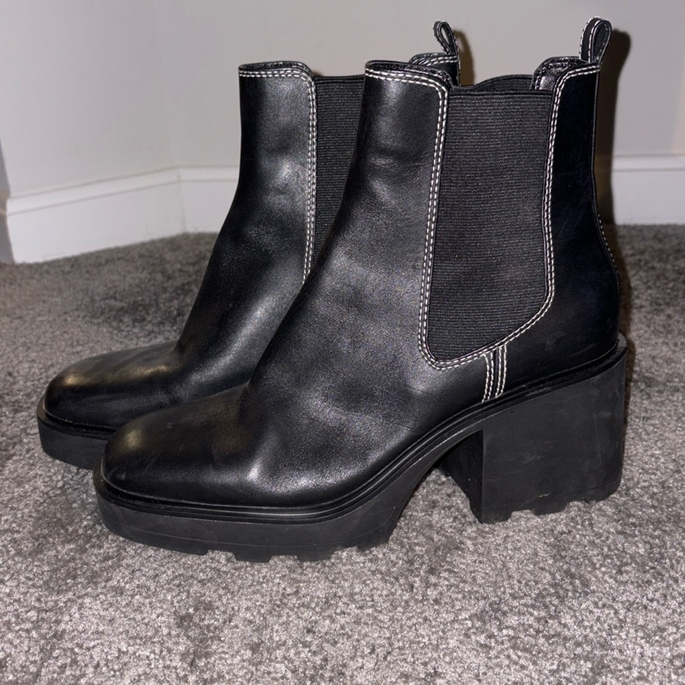 Michael Michael Kors Womens Keisha Leather Platform Chelsea Boots